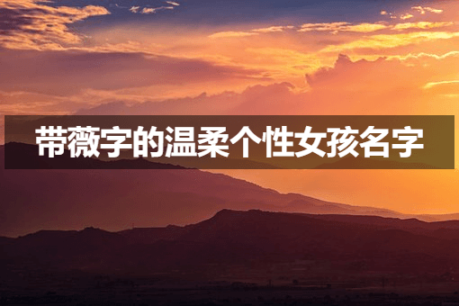 带薇字的温柔个性女孩名字大全