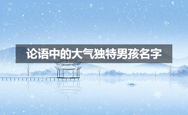 出自论语中的大气独特男孩名字